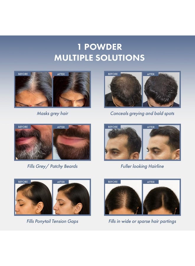 ThriveCo Root Touch-Up Powder – Natural Black | Instantly Covers Up Greys & Bald Spots | Non-Sticky, Mess-Free Application | With Hyaplex™ Anti-Breakage Technology |Cover-Up Hair Powder, 4 g - Image 2